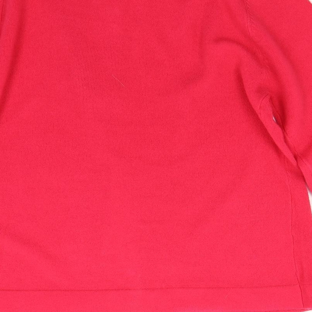 Womens UK Size M sARAH hAMILTON Pink Cardigan Jumper