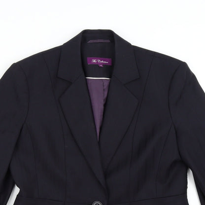 The Collection Womens Blue Striped  Jacket Suit Jacket Size 12