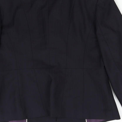 The Collection Womens Blue Striped  Jacket Suit Jacket Size 12