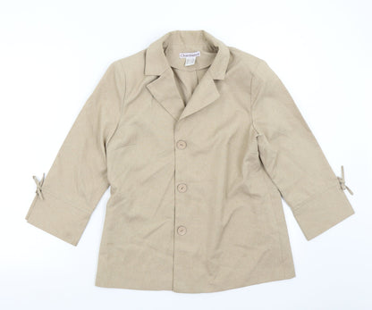Charmance Womens Brown   Jacket Blazer Size 12