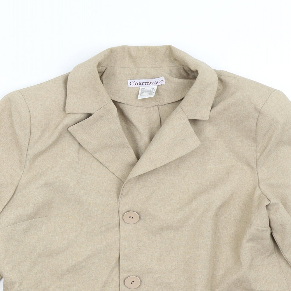 Charmance Womens Brown   Jacket Blazer Size 12