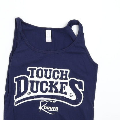 Gildan Womens Blue   Basic Tank Size S  - Tough Duckes