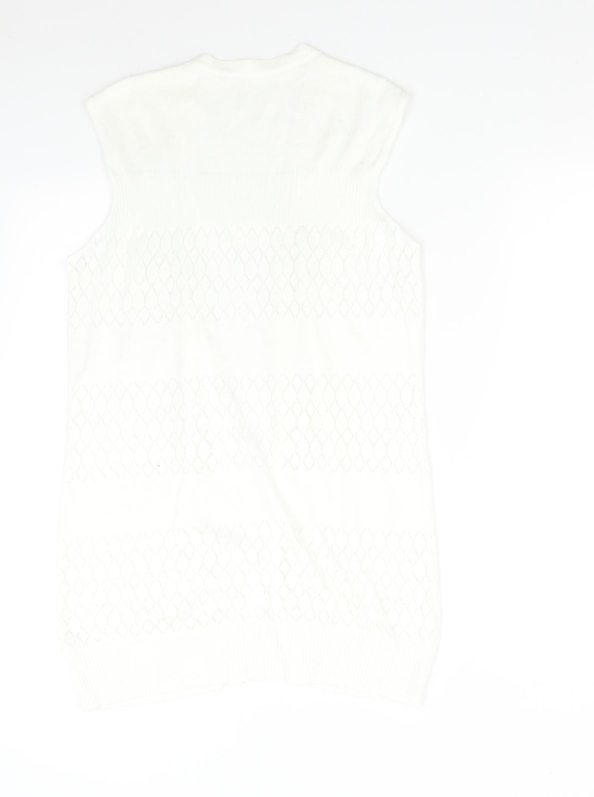 Womens UK Size 10 Topshop Ivory Cardigan Jumper