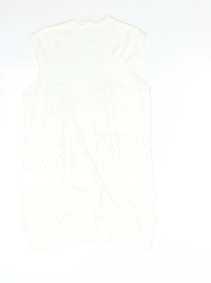 Womens UK Size 10 Topshop Ivory Cardigan Jumper