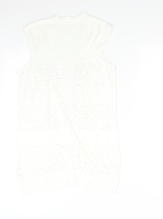 Womens UK Size 10 Topshop Ivory Cardigan Jumper