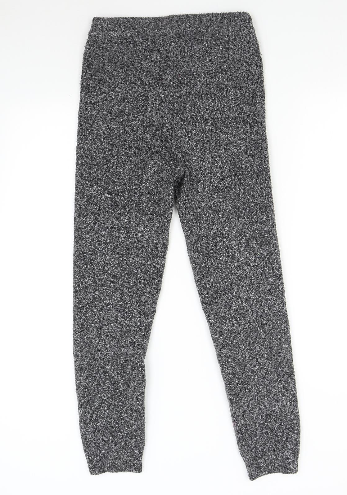 Womens UK Size S Zara Regular Fit Sweatpants Grey Trousers