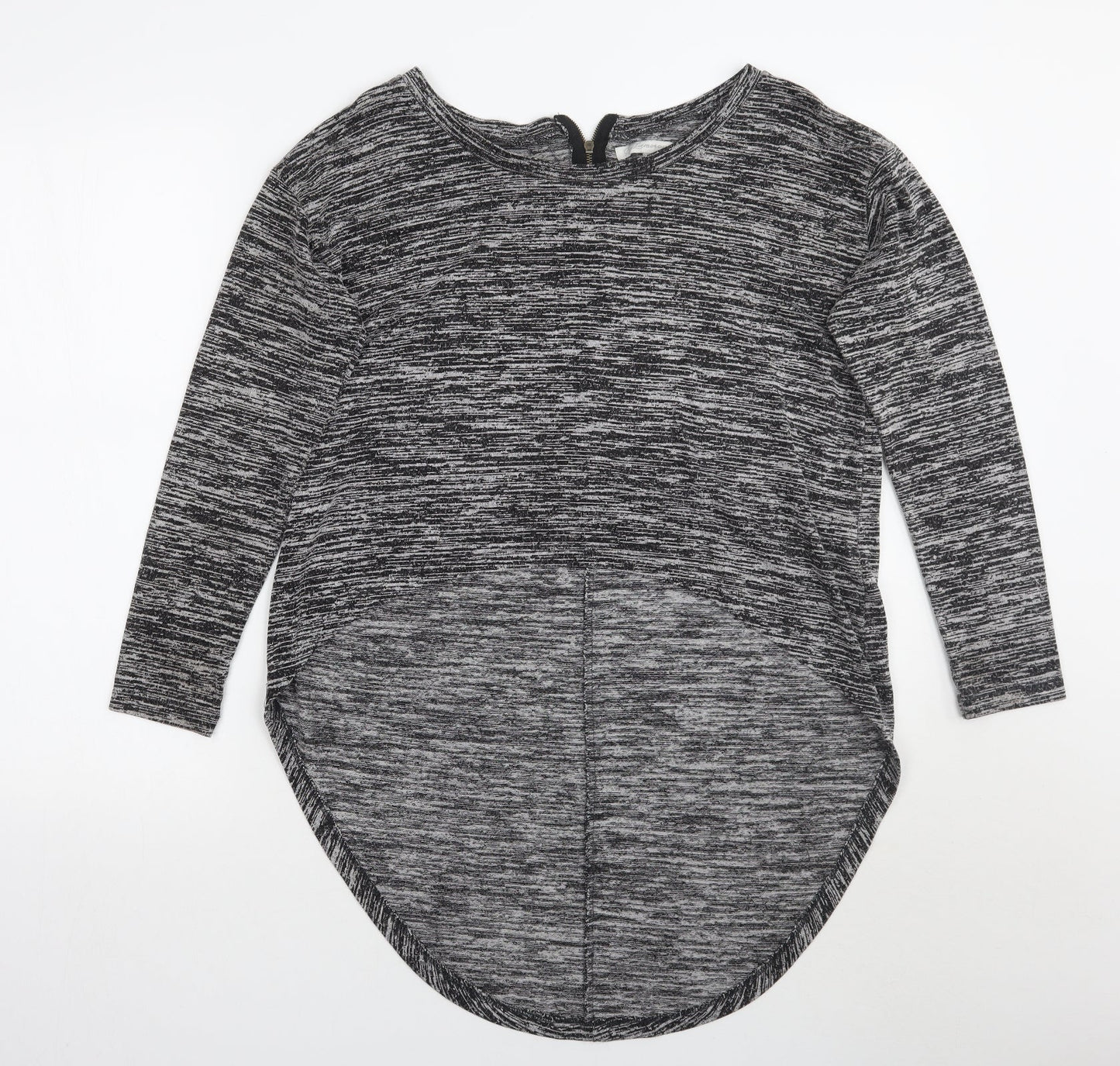 Womens UK Size 12 Glamorous Grey Basic T-Shirt