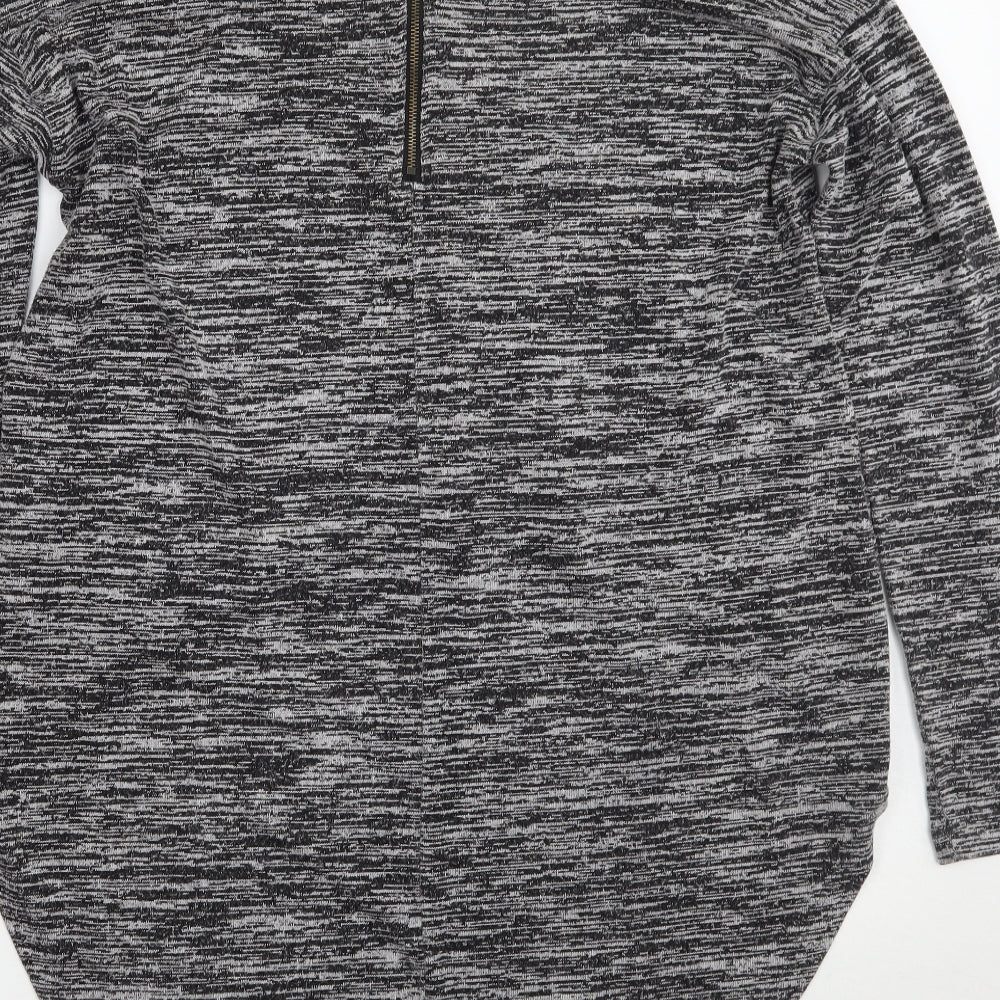 Womens UK Size 12 Glamorous Grey Basic T-Shirt