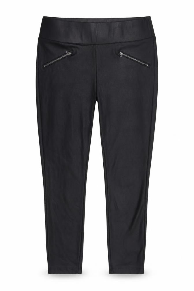 Front view of D jeans women’s black trousers, size UK 8, 27-inch leg