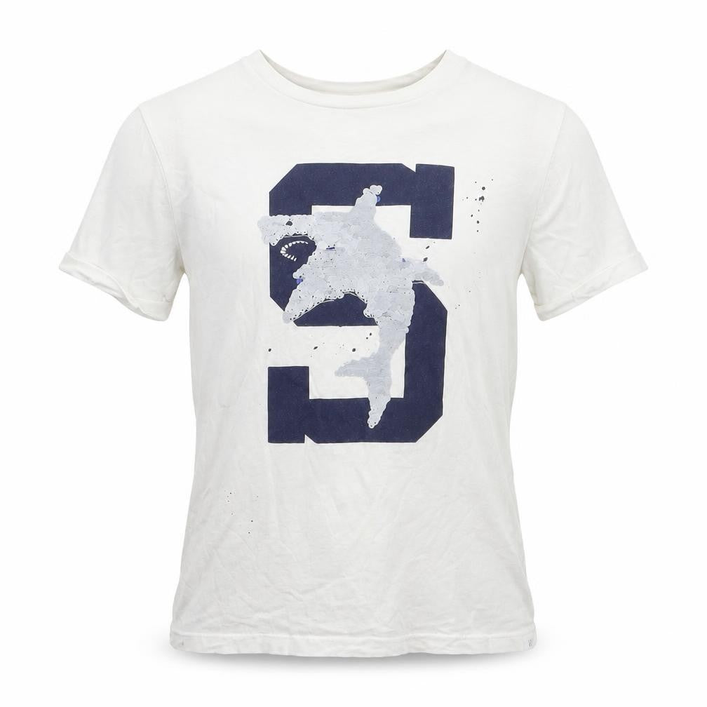Front view of Gap boys’ white rayon basic t-shirt, size S