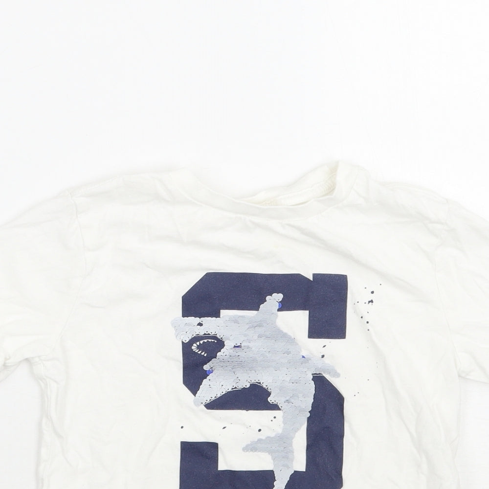 Gap Boys White  Rayon Basic T-Shirt Size S