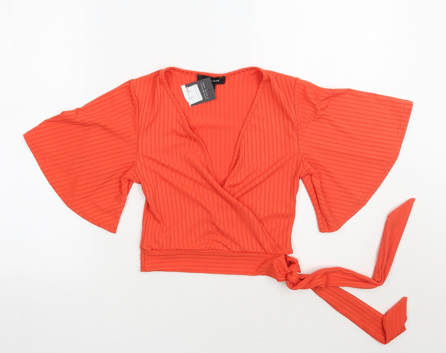 Womens UK Size 8 Newlook Orange Basic Blouse