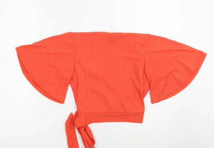 Womens UK Size 8 Newlook Orange Basic Blouse