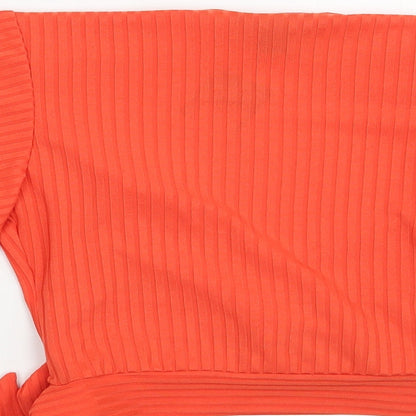 Womens UK Size 8 Newlook Orange Basic Blouse