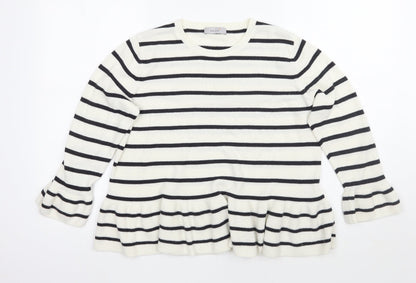 Womens UK Size 14 Per Una White Pullover Jumper