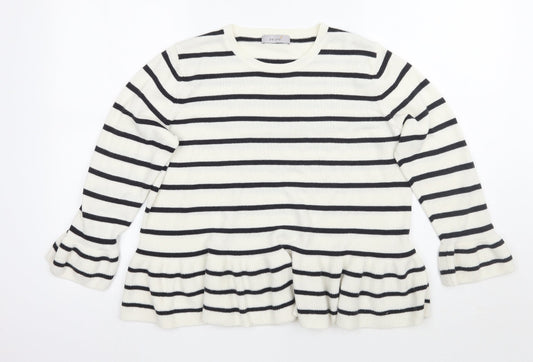 Womens UK Size 14 Per Una White Pullover Jumper