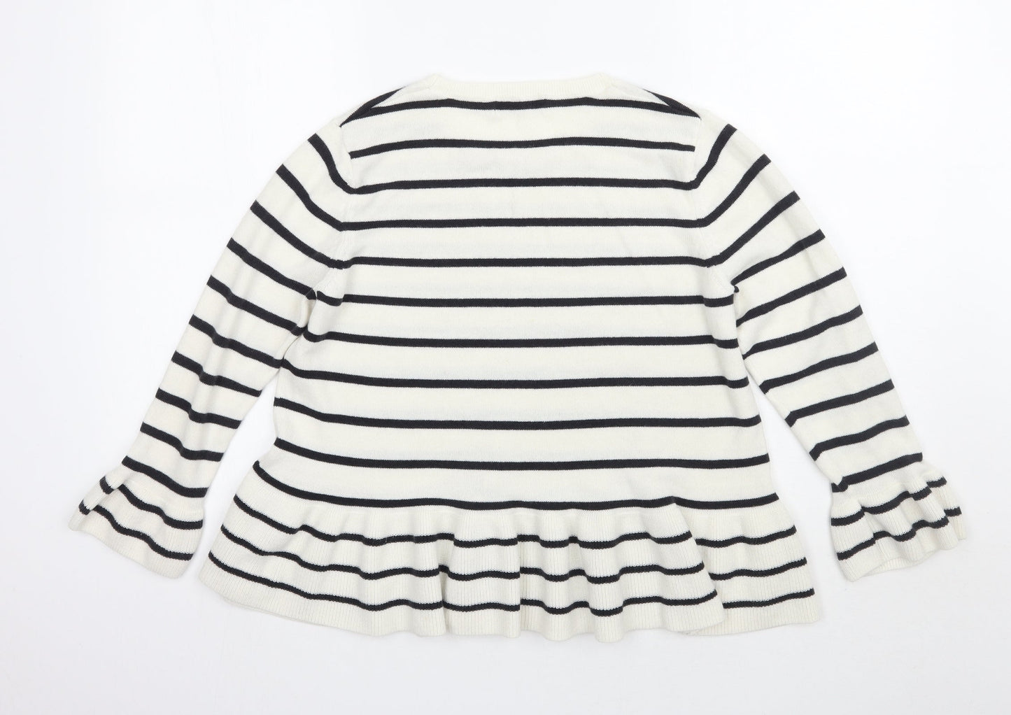 Womens UK Size 14 Per Una White Pullover Jumper