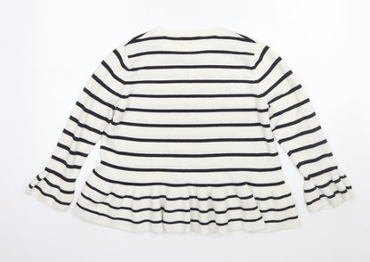 Womens UK Size 14 Per Una White Pullover Jumper