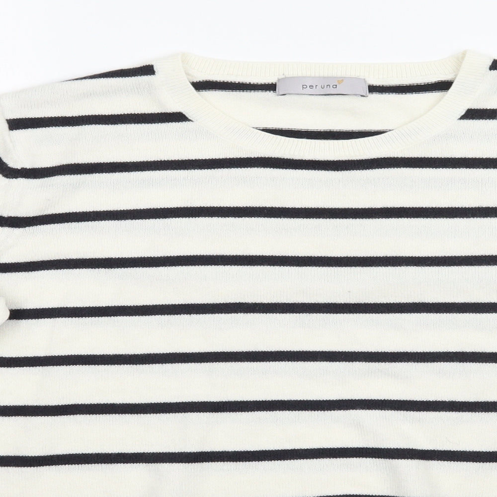 Womens UK Size 14 Per Una White Pullover Jumper