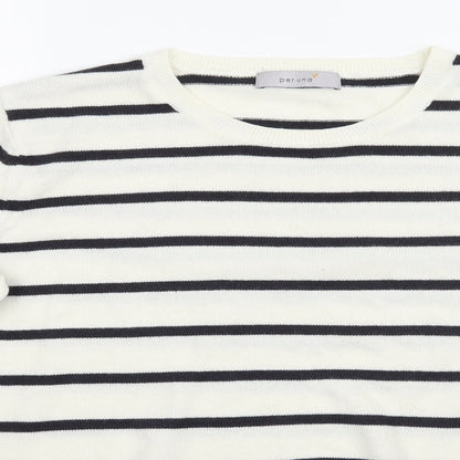 Womens UK Size 14 Per Una White Pullover Jumper