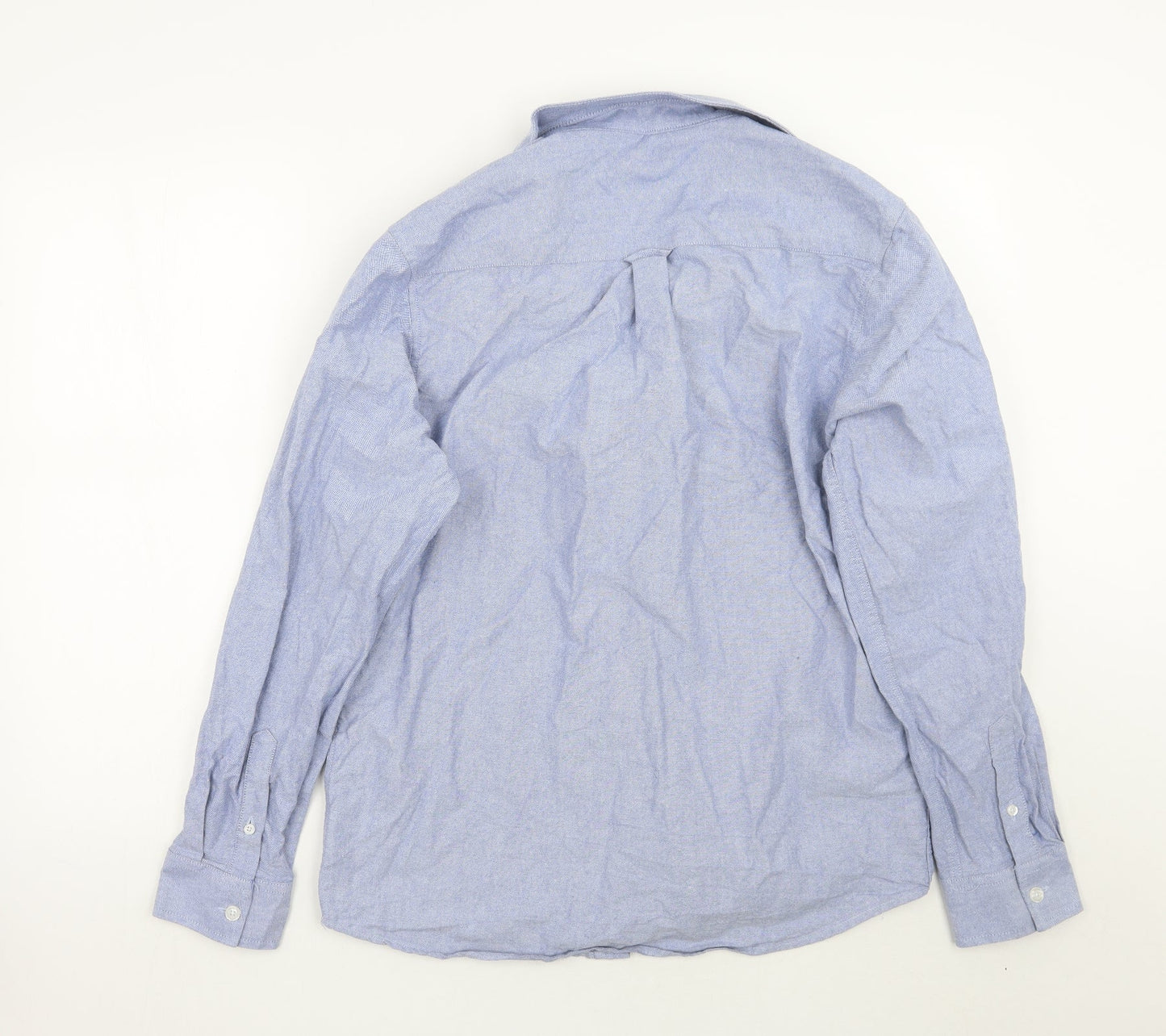 Mens UK Size M Onfire Blue  Button-Up Long Sleeve Casual Shirt