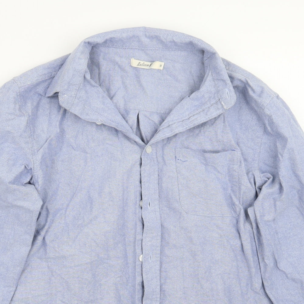 Mens UK Size M Onfire Blue  Button-Up Long Sleeve Casual Shirt