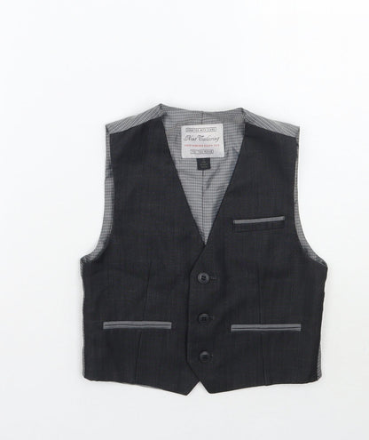 Additional front view of Next boys’ grey jacket waistcoat, size 4, years