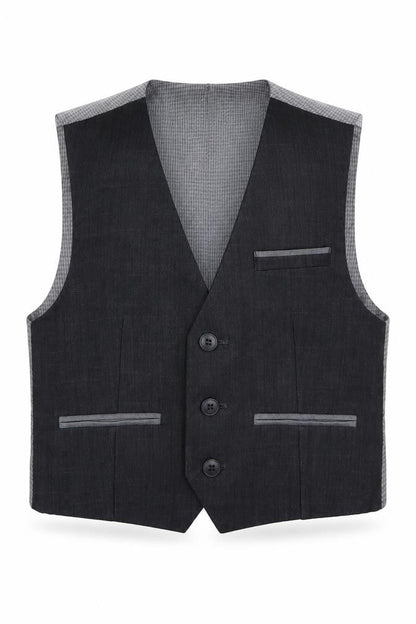 Front view of Next boys’ grey jacket waistcoat, size 4, years