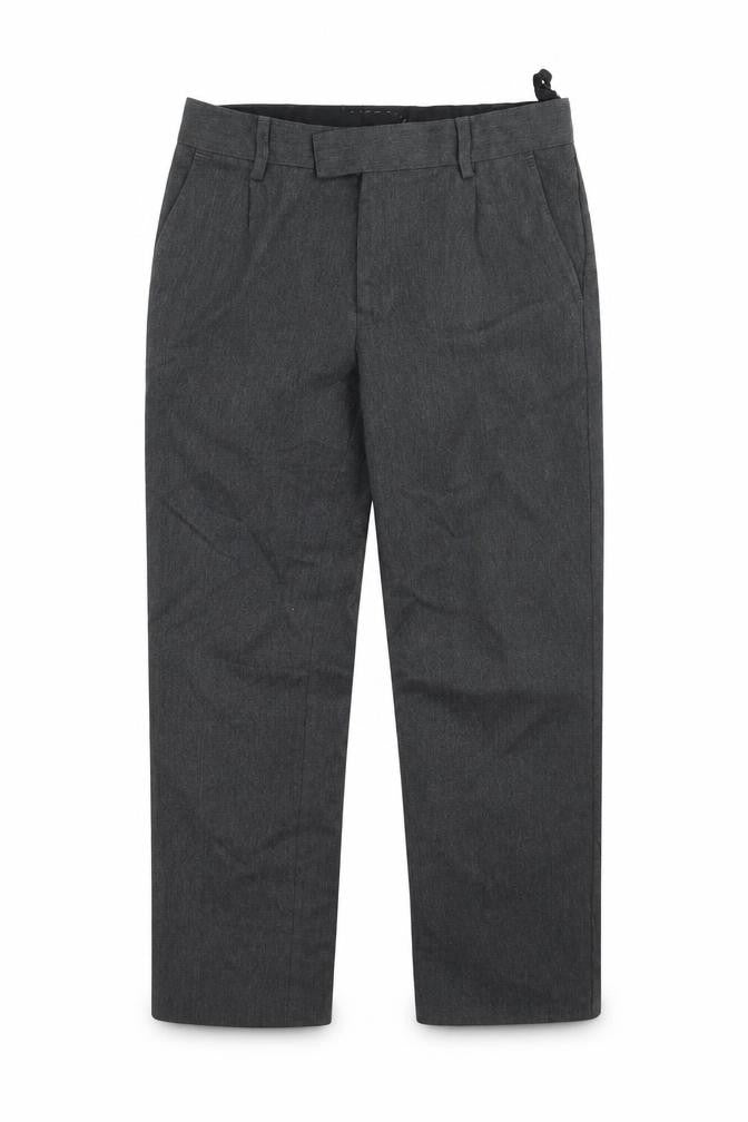 Front view of Marks & Spencer boys’ grey capri trousers, size 7-8, years