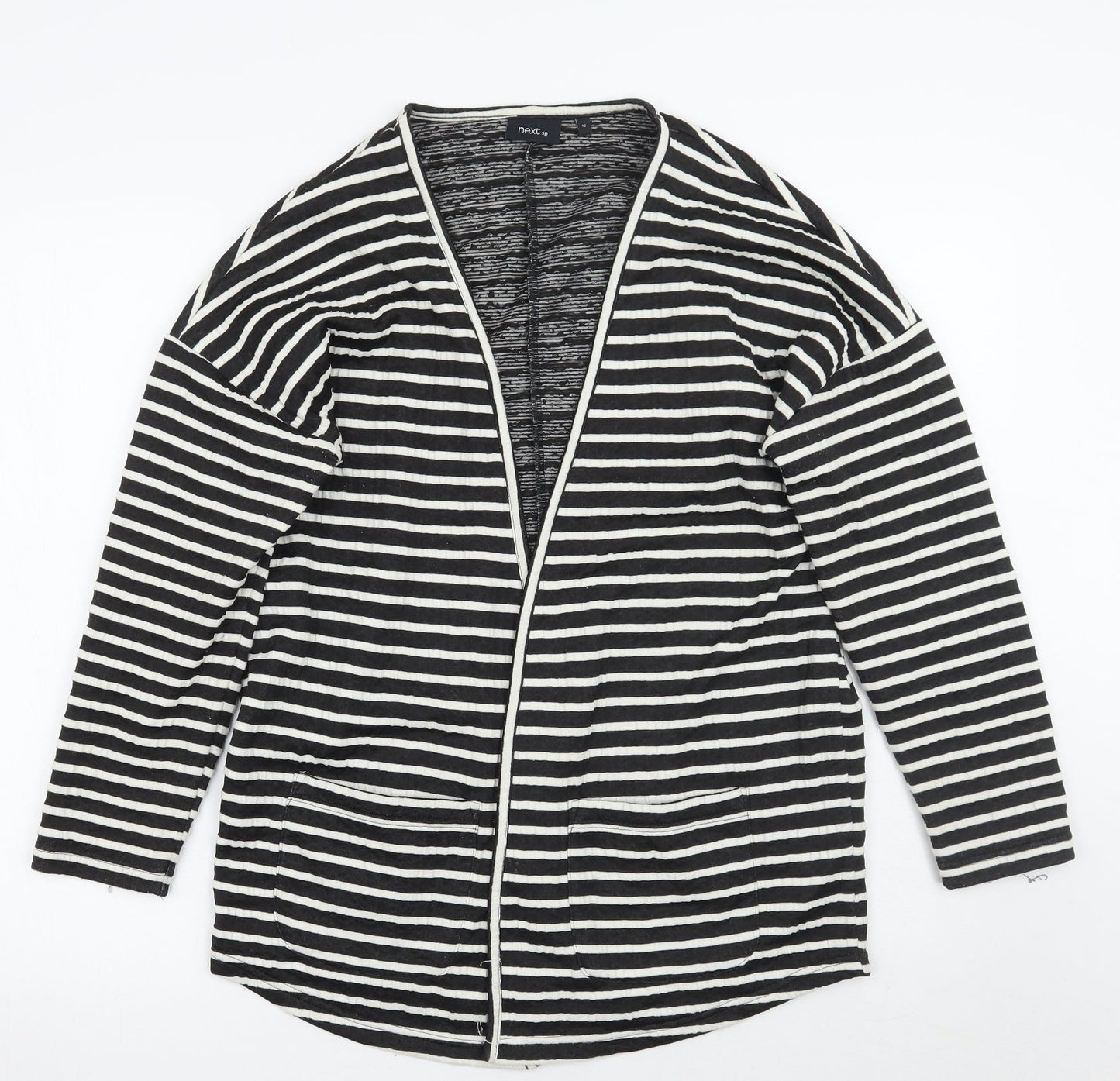 NEXT Womens Black Striped  Jacket Blazer Size 12