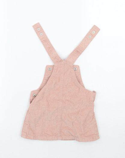 Bluezoo Girls Pink   Pinafore/Dungaree Dress  Size 3-6 Months