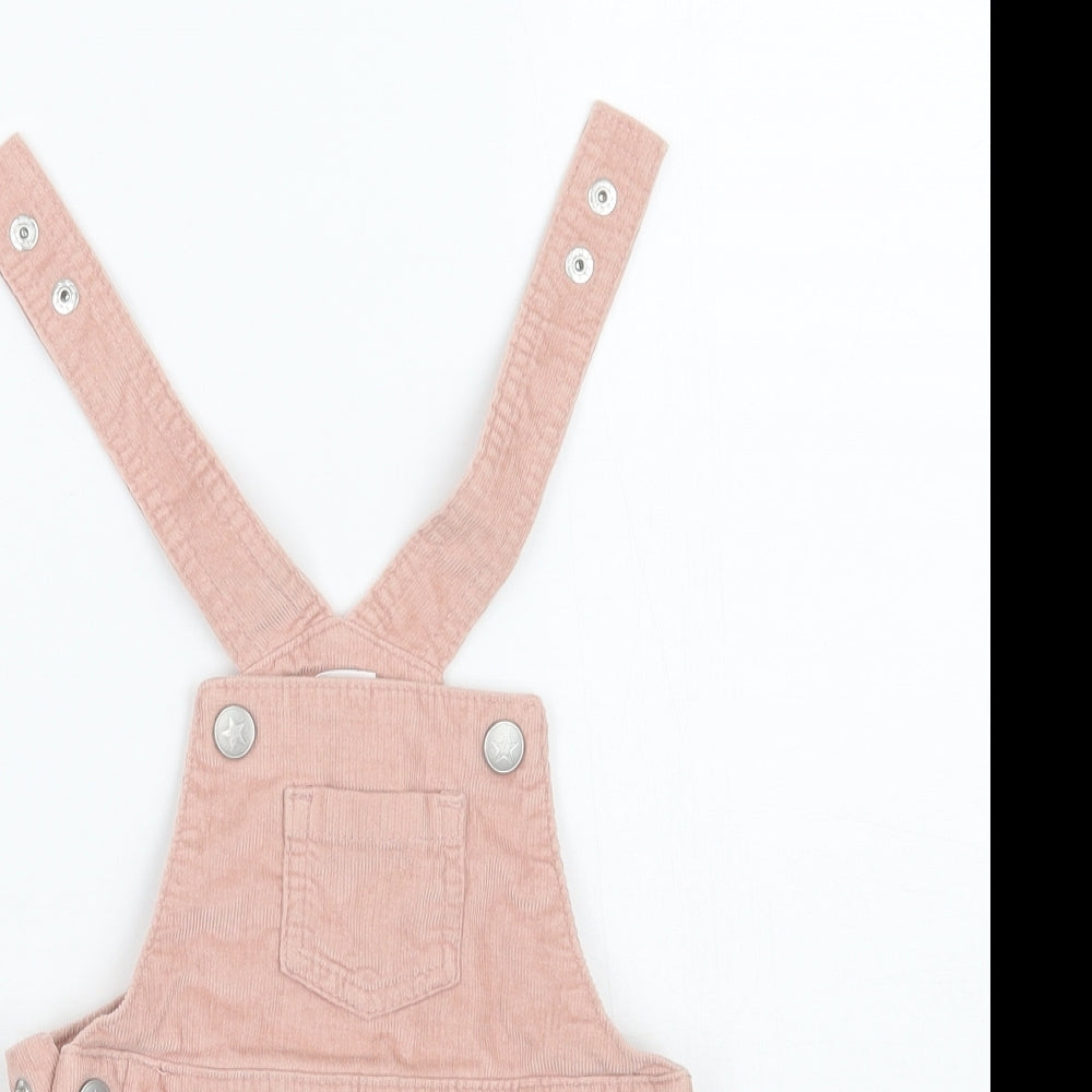 Bluezoo Girls Pink   Pinafore/Dungaree Dress  Size 3-6 Months