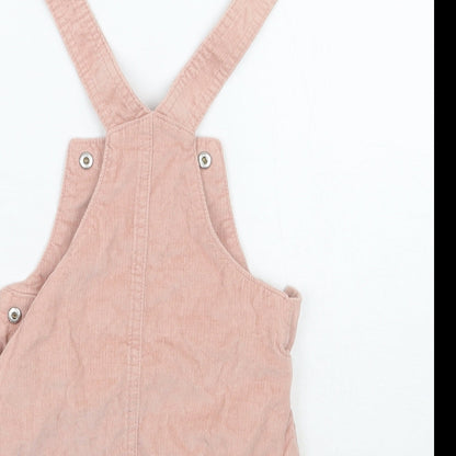 Bluezoo Girls Pink   Pinafore/Dungaree Dress  Size 3-6 Months