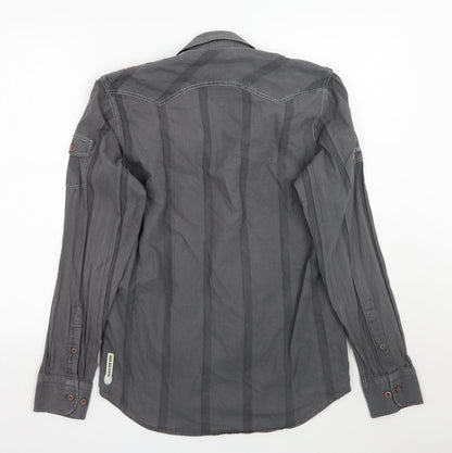 Mens UK Size M Duck & Cover Grey  Button-Up Long Sleeve Casual Shirt
