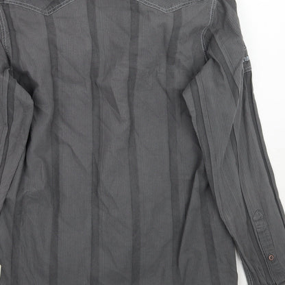 Mens UK Size M Duck & Cover Grey  Button-Up Long Sleeve Casual Shirt