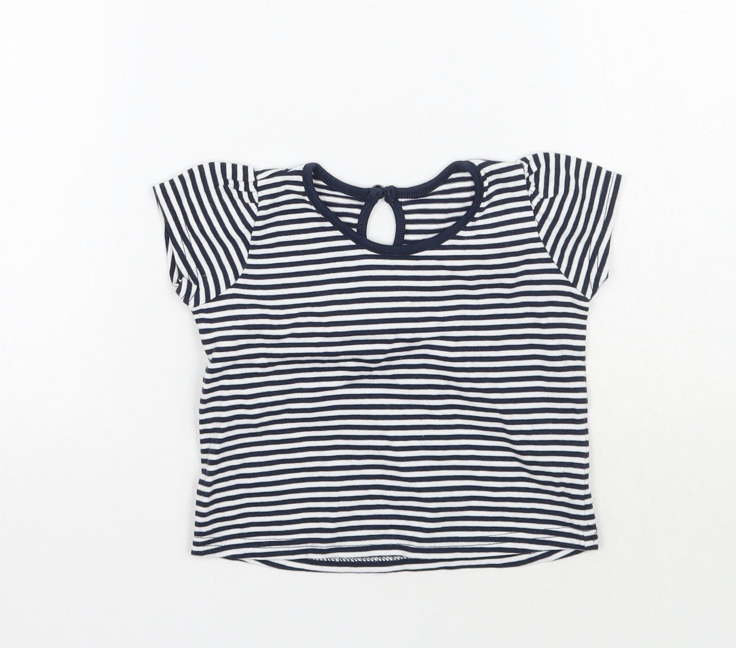 Matalan Baby White Striped  Basic T-Shirt Size 3-6 Months