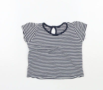 Matalan Baby White Striped  Basic T-Shirt Size 3-6 Months