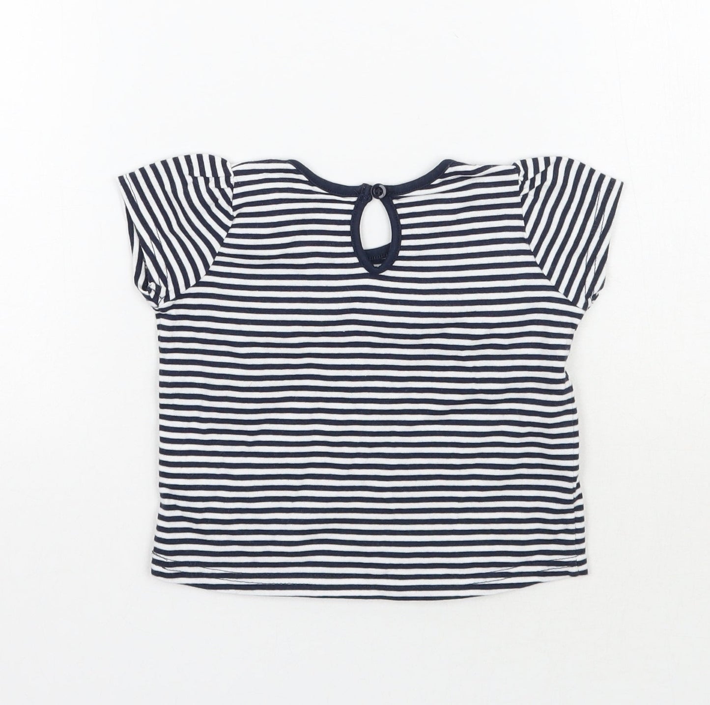 Matalan Baby White Striped  Basic T-Shirt Size 3-6 Months