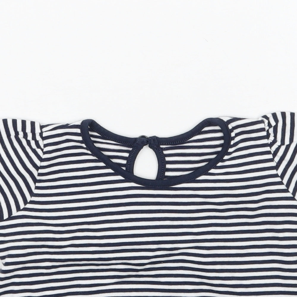 Matalan Baby White Striped  Basic T-Shirt Size 3-6 Months
