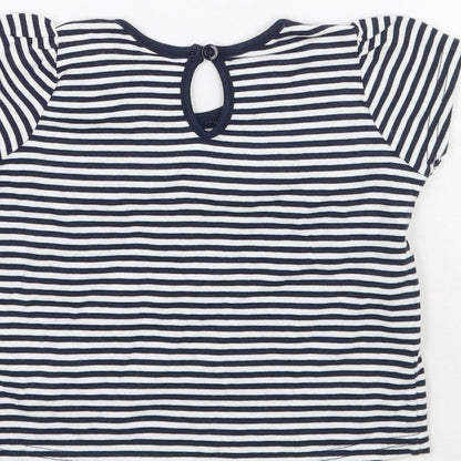 Matalan Baby White Striped  Basic T-Shirt Size 3-6 Months