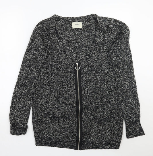 Papaya Womens Black   Jacket Coatigan Size M