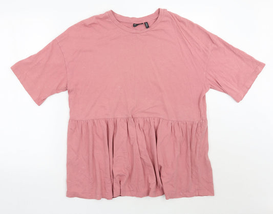 Womens UK Size 10 ASOS Pink Basic T-Shirt