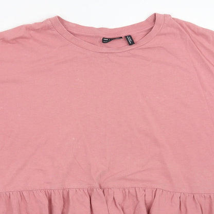 Womens UK Size 10 ASOS Pink Basic T-Shirt