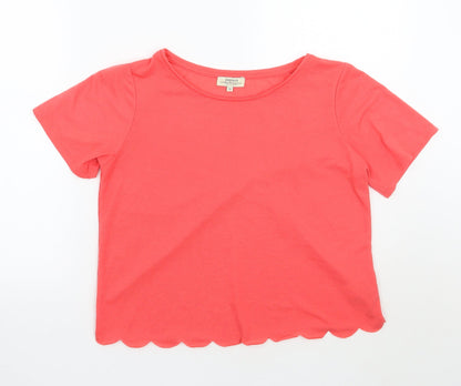 Papaya Womens Orange   Cropped T-Shirt Size 10