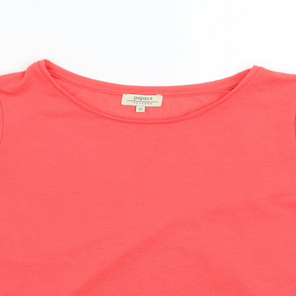 Papaya Womens Orange   Cropped T-Shirt Size 10
