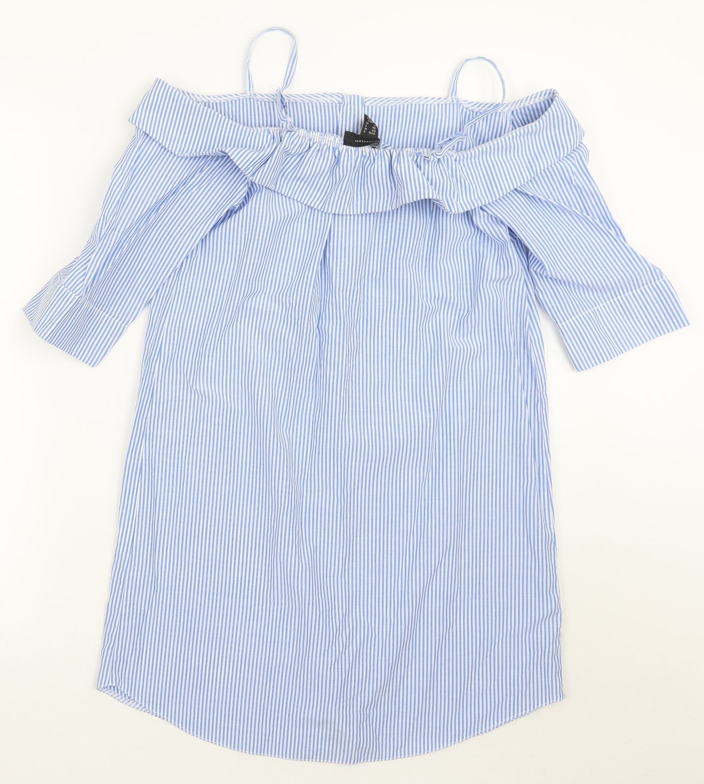 Primark Womens Blue Striped  Basic Button-Up Size 10