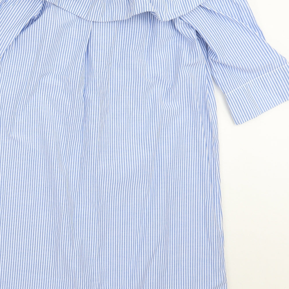 Primark Womens Blue Striped  Basic Button-Up Size 10