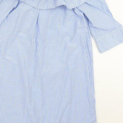 Primark Womens Blue Striped  Basic Button-Up Size 10