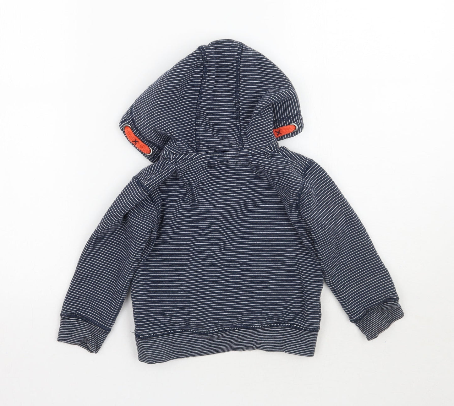 John Lewis Boys Blue Striped  Pullover Hoodie Size 2 Years