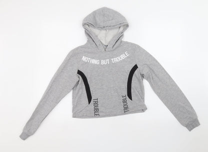 Select Womens Grey   Pullover Hoodie Size 12